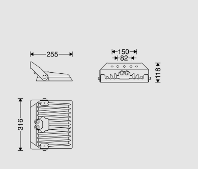 پروژکتور ال ای دی 80وات مازی نور مدل پلاریس POLARIS