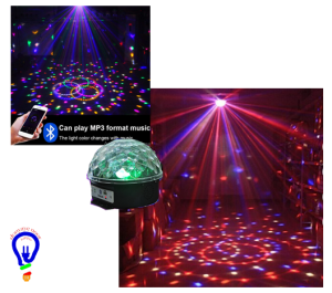 خرید اینترنتی اسپیکر و رقص نور گویی دیسکویی مدل LED با رنگبندی مشکی به همراه مقایسه، بررسی مشخصات و لیست قیمت امروز در فروشگاه اینترنتی دنیای نور.